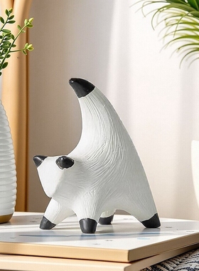 后现代极简轻奢创意小动物雕塑