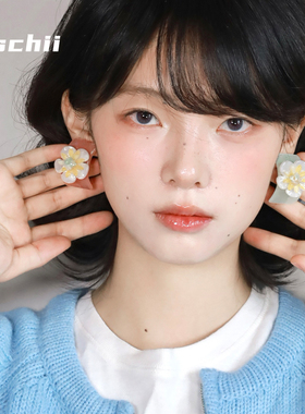西迟原创设计小众设计感花朵耳环女简约百搭耳钉耳饰