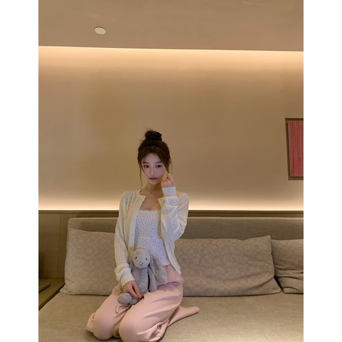 BBen 甜度满满 爱心钩花针织开衫女薄款2026夏季新款空调衫小上衣 - 图2