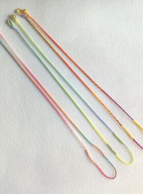 福匠手作。手工渐变锁骨链手编项链绳吊坠绳万能吊坠配绳手工编织