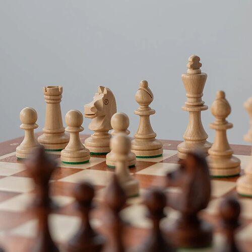 1chess国际象棋波兰进口中型实木折叠棋盘六一儿童节初学入门欧式 - 图2
