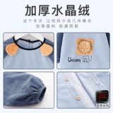 Демисезонный детский нагрудник для еды, фартук, бархатная юбка на девочку, анти-грязь, увеличенная толщина, в западном стиле, сзади на завязках