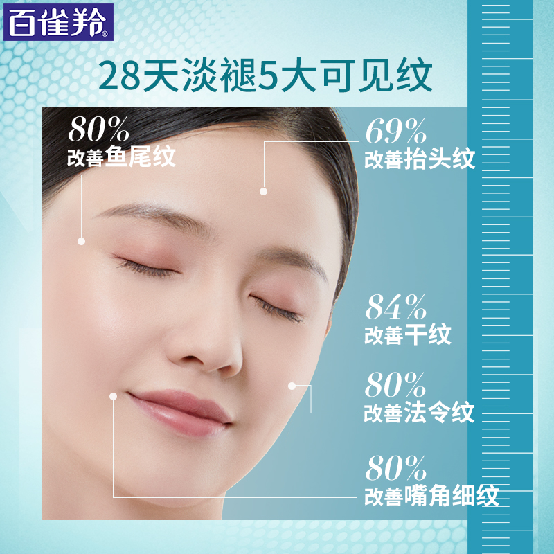 百雀羚旗舰店百雀羚小绿瓶精华液 面部精华三重胜肽淡化细纹灵芝精粹补水保湿1