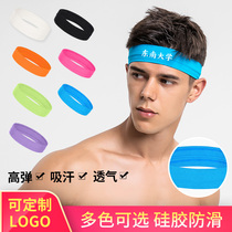 Custom motion hair band suction sweats with head with basketball running guide sweat stop perspiration with headscarf set to be LOGO printed word