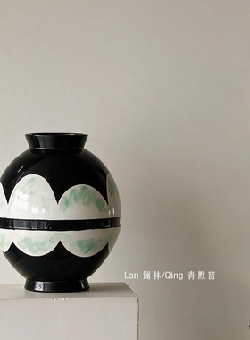 新中式陶瓷花瓶客厅插花玄关摆件