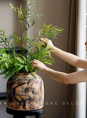 芒萁蕨高仿真绿植单枝竹叶软装