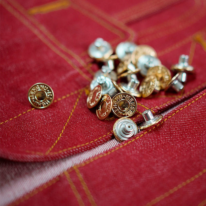 STORM RIDER限定中国红13.5oz全棉丹宁男女同款牛仔夹克 D-66 - 图2