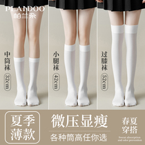 Black stockings woman midbarrel socks spring and autumn stockery stresty stockings stress slim leg over knee stockings stockings summer thin calf socks