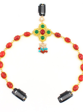 藏式民族风珠链眉心坠藏族舞蹈