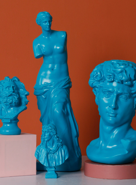 北欧创意树脂石膏头像工艺装饰品