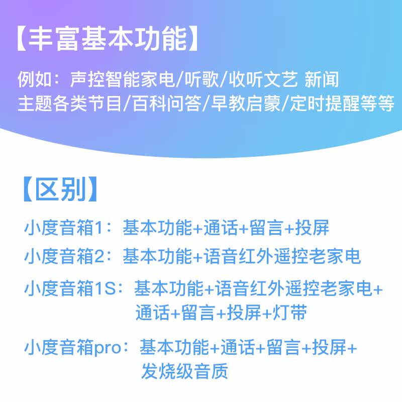 小度智能2红外版pro家用声控音响 玖咏泰和数码智能音箱