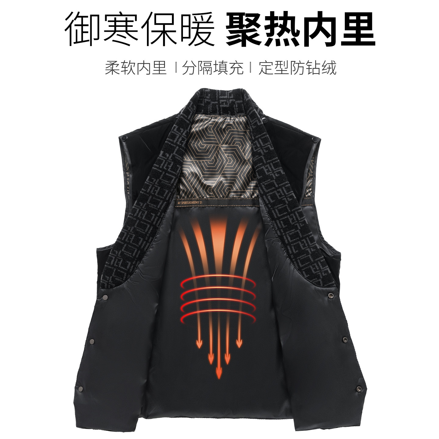 皮尔卡丹马甲男款鹅绒冬天保暖中老年休闲高级感2025新款内穿背心,淘宝优惠券,粉丝福利购,淘宝优惠卷