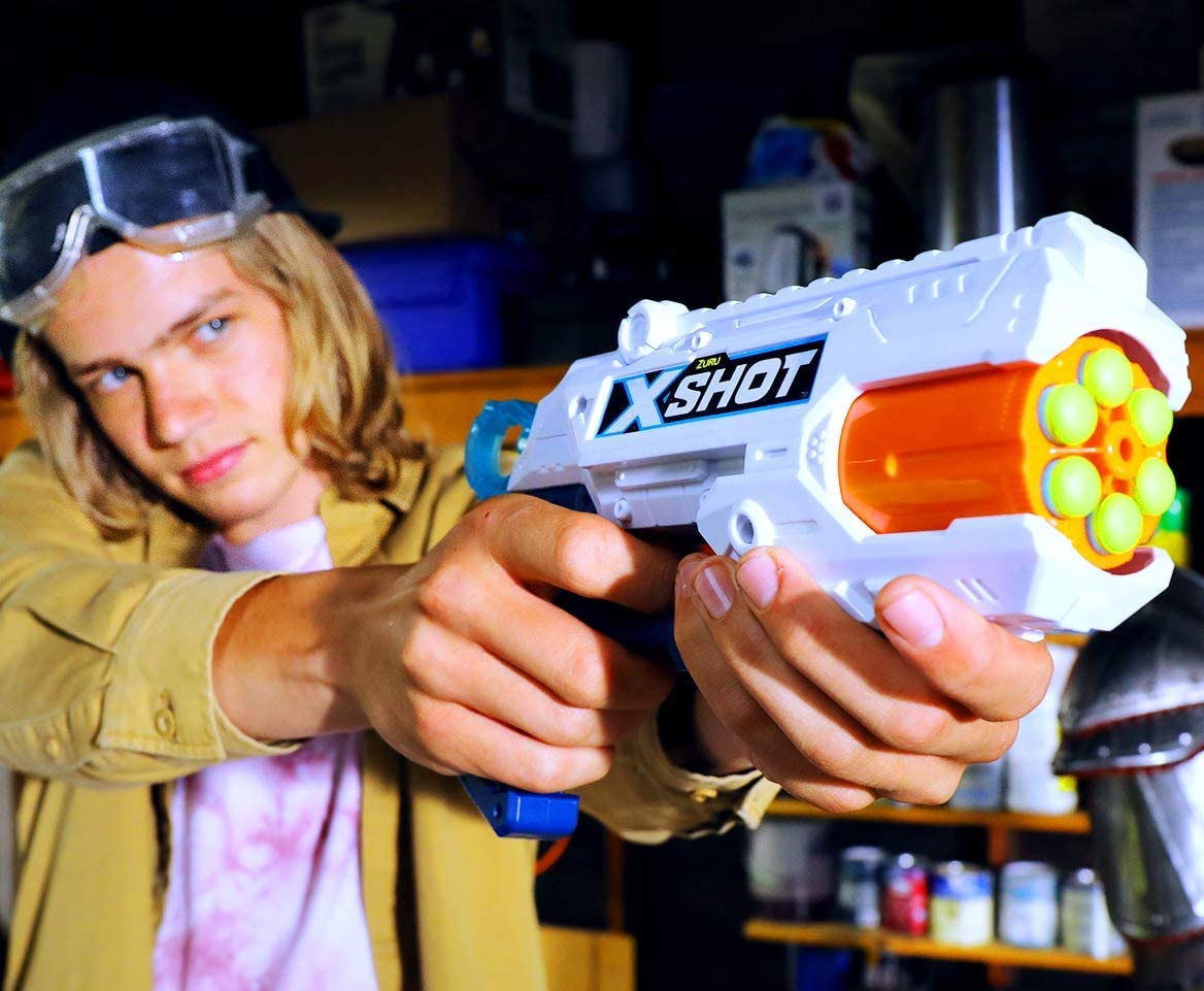 X Shot 非凡特工队发射器儿童安全软弹枪竞技玩具枪汽水罐靶 - 图1