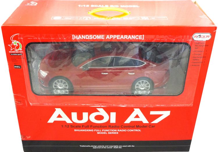 SHUANG XING TOYS奥迪AUDI A7车头灯可亮遥控汽车模型1:12豪华装 - 图1