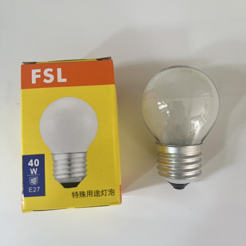 FSL佛山照明钨丝老式白炽灯泡光源e27球泡螺口磨砂台灯可调光230V - 图0