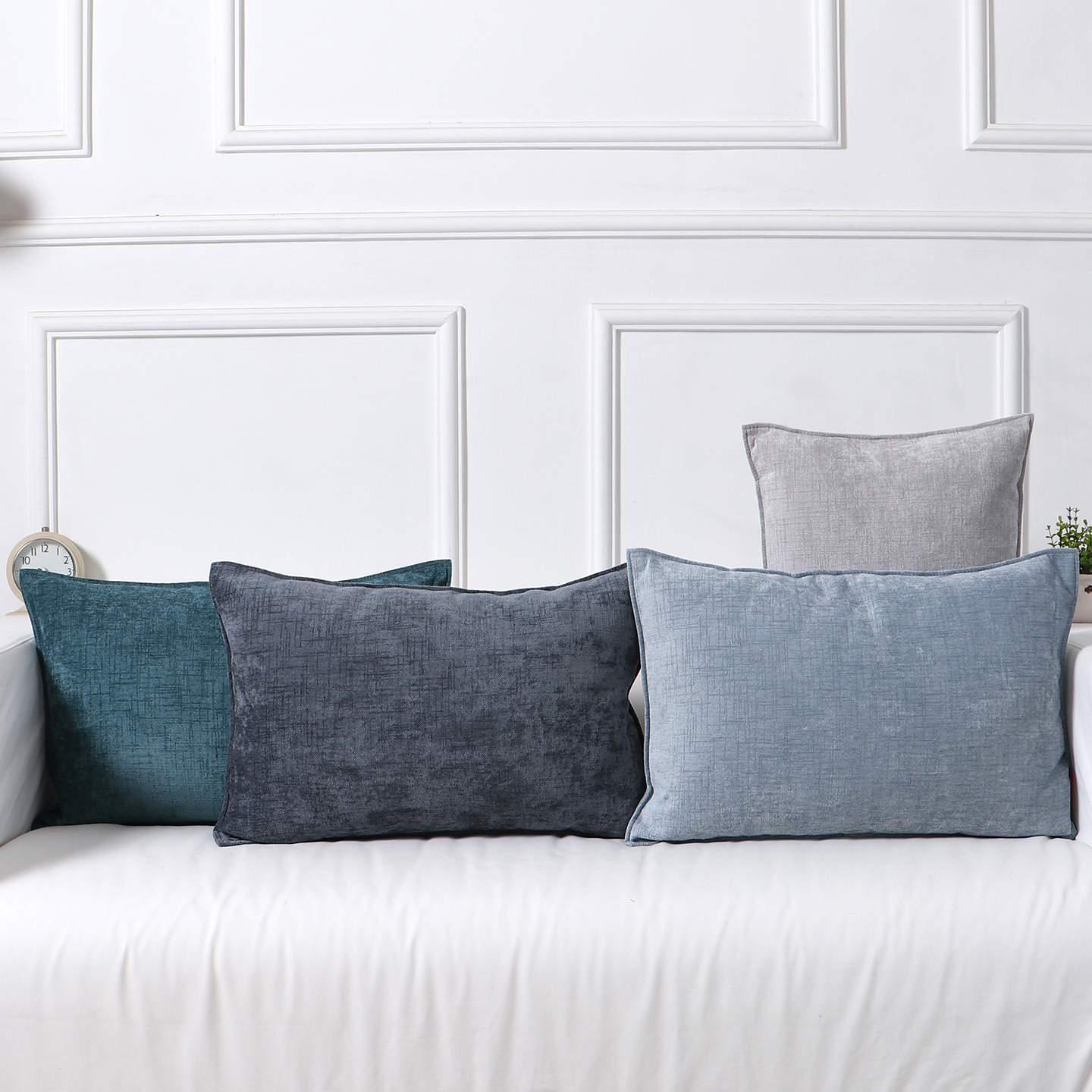 2025新款腰枕长条抱枕沙发客厅靠垫办公室靠枕床上大靠背垫雪尼尔 - 图1