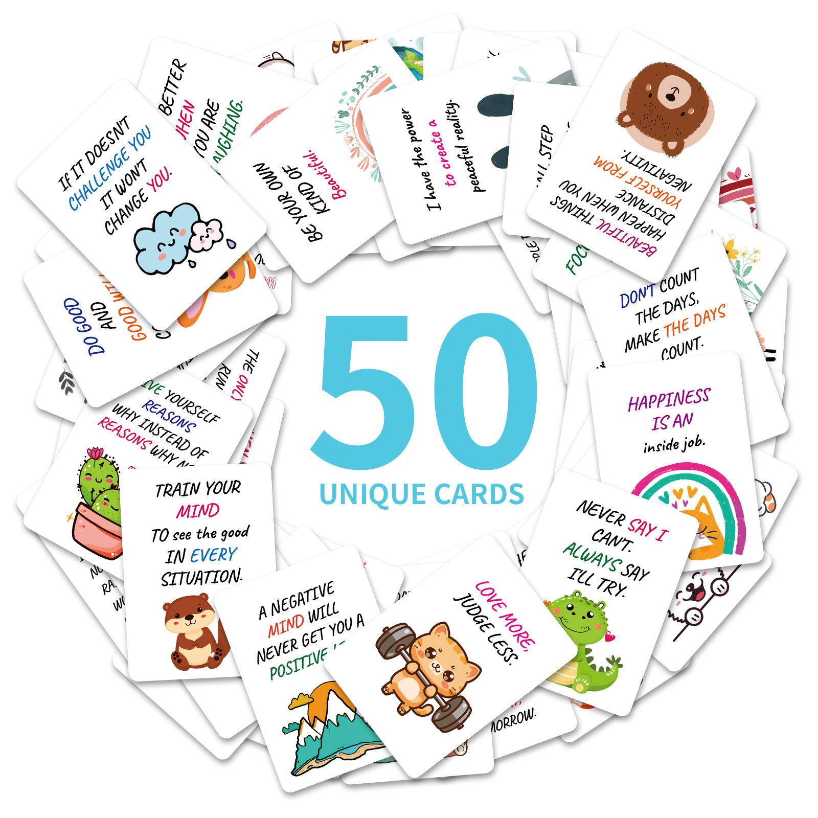 跨境全英文Flashcard励志文字明信片激励祝福短语ins创意励志卡片 - 图3