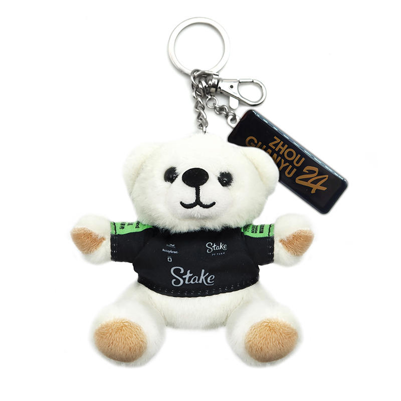 F1赛车模型索伯Sauber周冠宇2024中国站C44毛绒熊钥匙圈扣挂件,淘宝优惠券,粉丝福利购,淘宝优惠卷