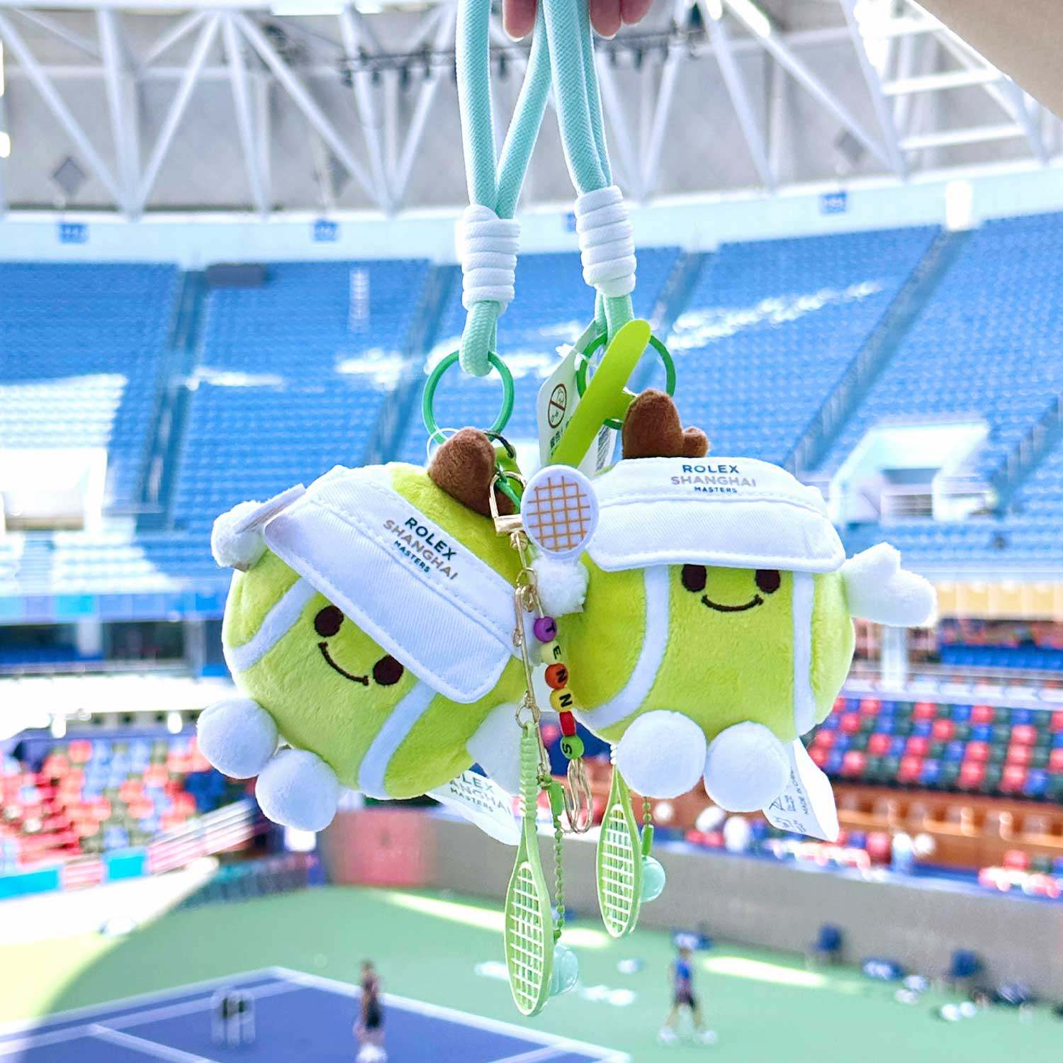 上海ROLEX网球大师赛 网球周边 2025年ATP ACE毛绒手机挂饰迷你款,淘宝优惠券,粉丝福利购,淘宝优惠卷