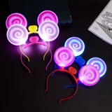 Рождественский ободок с бантиком, мигающая заколка для волос, аксессуар для волос, шпильки для волос, игрушка