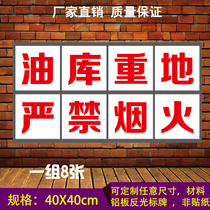 Oil Depot Heavy Leisure-free to Strictly Forbidden Smoking Fire Reflective Logo Customised Aluminum Plate Petrol Station Warning Signs Notice