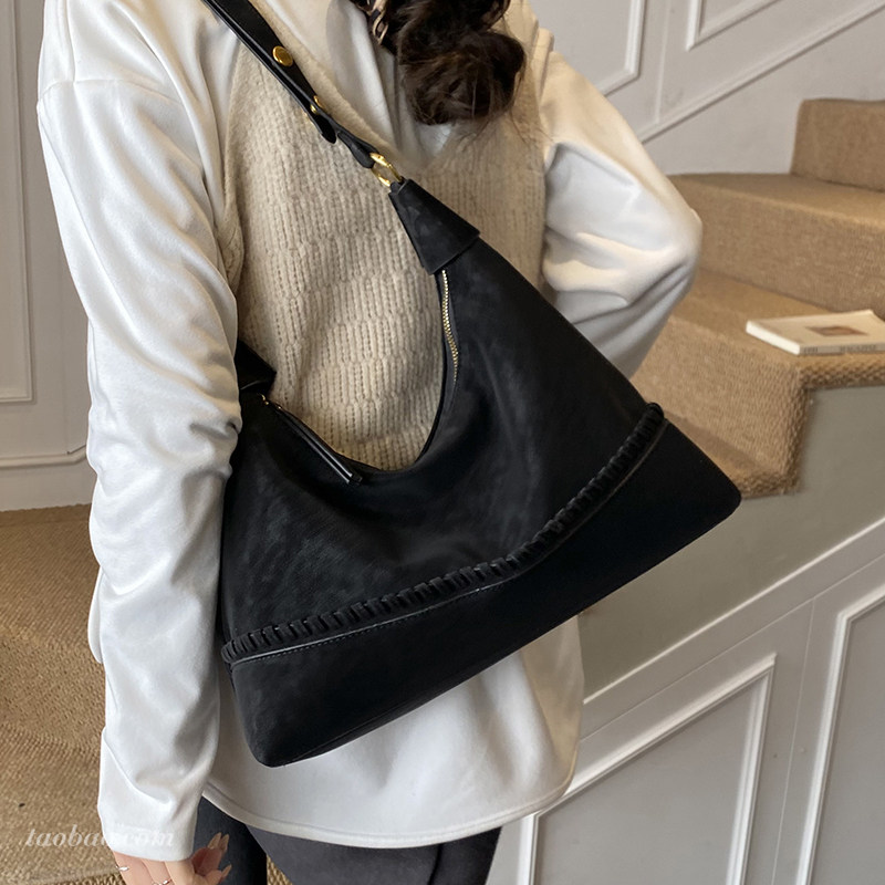 复古美拉德大容量包包女2025新款通勤百搭斜挎包高级感单肩腋下包,淘宝优惠券,粉丝福利购,淘宝优惠卷