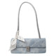French niche denim baguette armpit bag for women, versatile