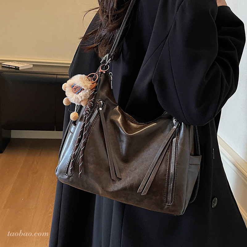 通勤复古大容量包包女2025新款休闲百搭单肩斜挎包多用双肩后背包,淘宝优惠券,粉丝福利购,淘宝优惠卷