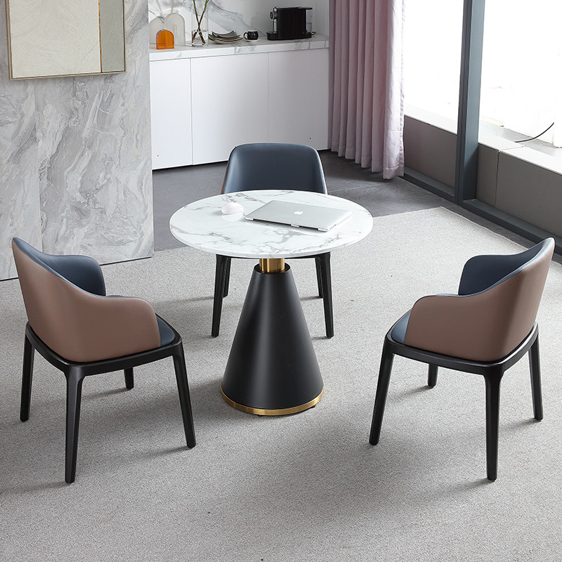 岩板洽谈桌椅组合轻奢大理石小圆桌简约售楼处会客谈判休闲接待桌,淘宝优惠券,粉丝福利购,淘宝优惠卷