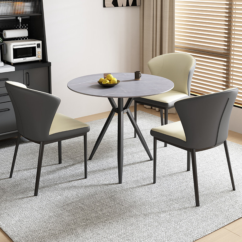 轻奢岩板餐桌办公休闲会客洽谈桌椅咖啡简约阳台桌子郁金香小圆桌,淘宝优惠券,粉丝福利购,淘宝优惠卷