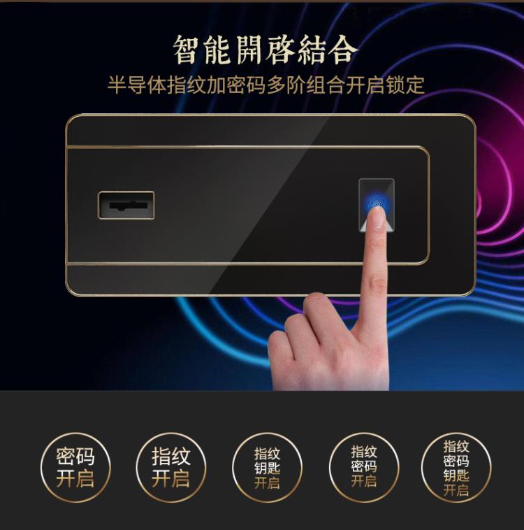 迪堡FDG-A1/D-50K1-Z古铜色家用办公指纹密码锁防盗保险箱保险柜 - 图3