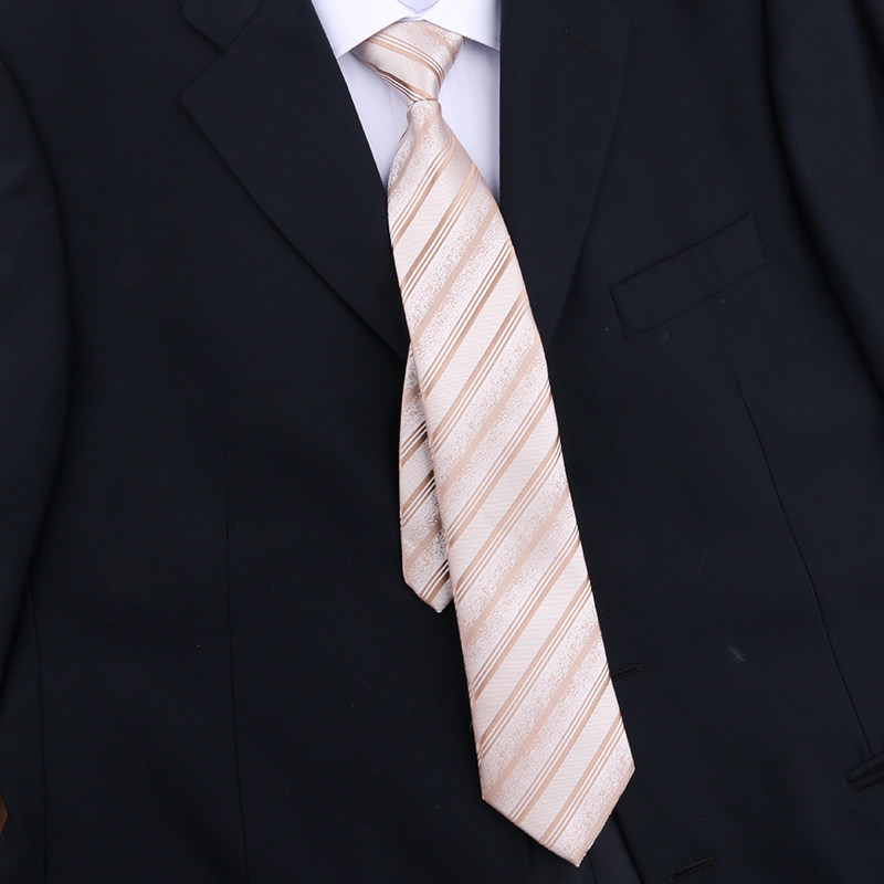 复古商务领带香槟色条纹正装男士西装领带,淘宝优惠券,粉丝福利购,淘宝优惠卷