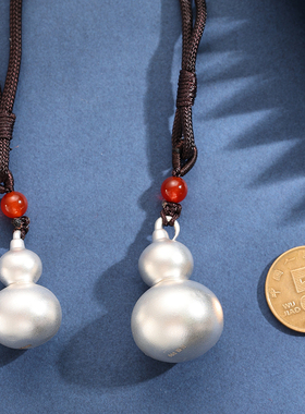 999纯银葫芦吊坠男女情侣款空心