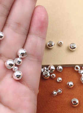 999纯银转运珠光珠diy材料隔珠