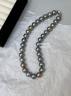 韩国泡菜进口珍珠纯银元宝扣女