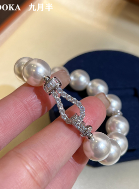 12mm天然澳白手链精致奢华