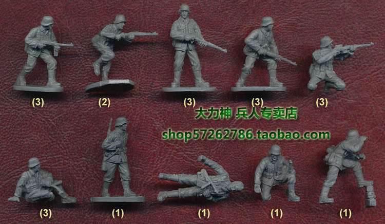 凯撒Caesar 1/72迷你兵人模型 HB07二战战斗组德军（第二版）