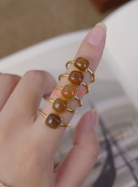 和田玉糖玉925银活口戒圈女款