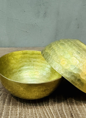 天程铜艺 手工锻打黄铜杯梅爷同款金兜兜乔迁礼物生日礼物新年礼