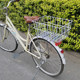 Large bicycle basket with thick metal wire mountain bike with vegetable basket and pet