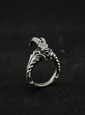 铁头的店925银暗黑复古戒指