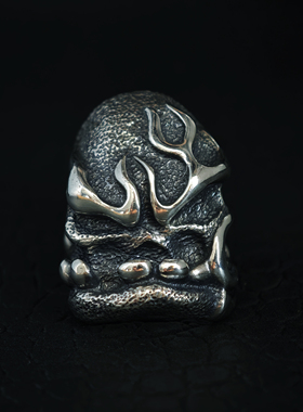 铁头的店 925银 STARLINGEARA  斯特林 火焰sob复古朋克戒指