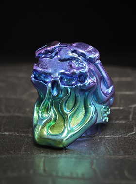 铁头的店 钛合金 STARLINGEARA 斯特林 朋克风 火焰神枪手戒指