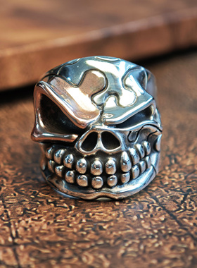 铁头的店 925银 STARLINGEARA 斯特林  朋克风 拼图骗徒戒指