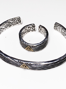 上帝之眼铁头的店暗黑纯银手镯