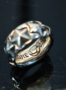 铁头的店925银 LoneOnes 复古朋克五角星情侣指环