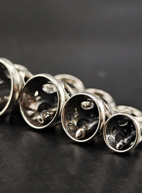 无限铃铛吊坠个性潮流复古银饰