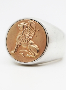 希腊神话男士纯银原创设计戒指