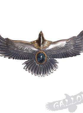 蓝色地平线老鹰吊坠铁头的店纯银