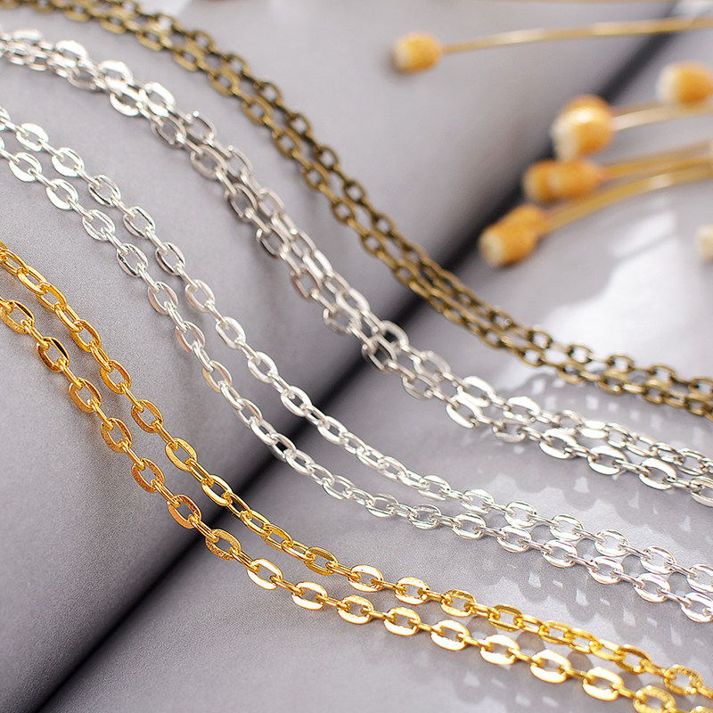 耳环diy手工项链配件耳坠饰品材料 延长链尾链 2mm金属链条O链5米,淘宝优惠券,粉丝福利购,淘宝优惠卷